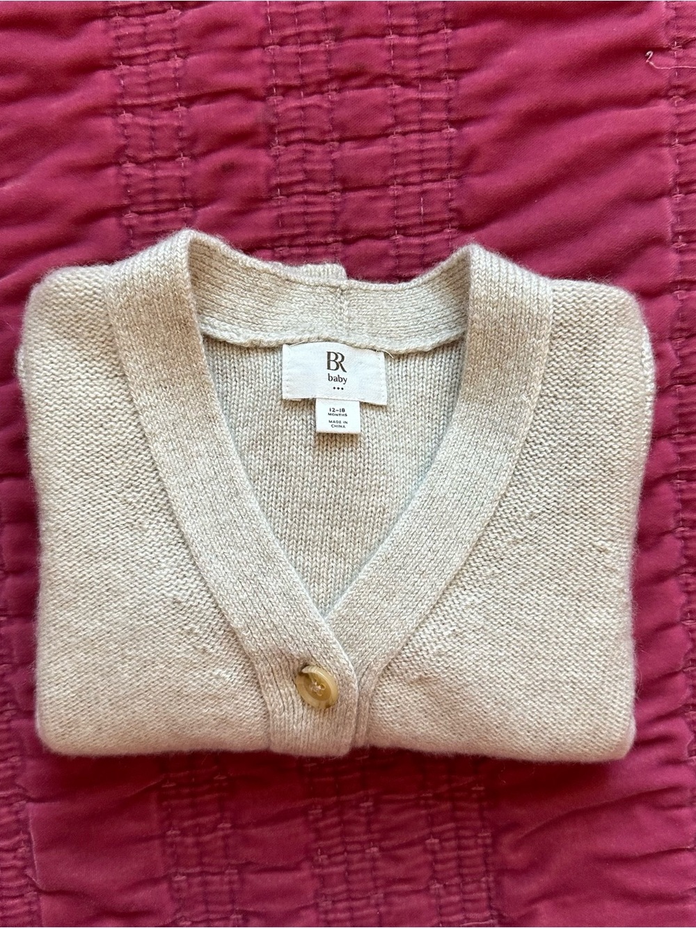 Banana Republic Baby Cream V-Neck Knit Cardigan